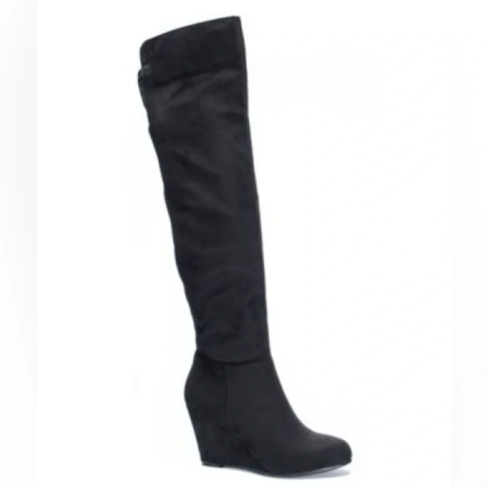 Chinese Laundry Black Over-the-Knee Boots‎